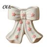 Elegant Ceramic Bud Vase Bow with Star, Decorative Flowers Vase, Creative Flower Modern Nordic Home Decor Arrangement Holder for Living Room