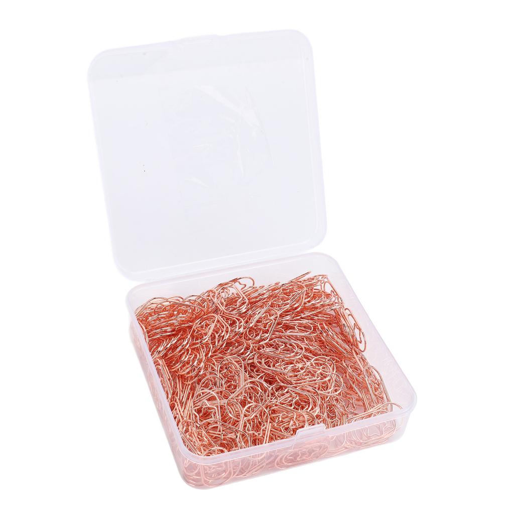 300PCS Paper Clips with Star Shaped Decoration Stainless Steel Non Slip Paperclips for School Document Organizing