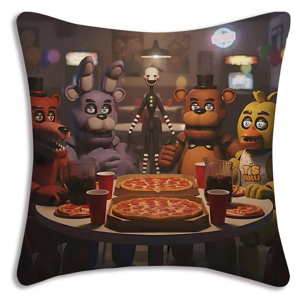 Anime F-Fnafs Boy Pillow Covers Cartoon Sofa Decorative Home Double-sided Printing Short Plush Cute Cushion Cover