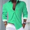 Chemise rayée élégante à manches longues, parfaite pour les occasions décontractées et smart-casual.
