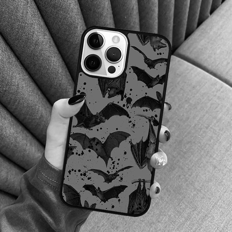 Goth Vampire Bat Gothic Phone Case For iPhone 17 Air 16 16e 15 13 14 Pro Max 11 12 Plus 2022 MAX Shell Cover Coque