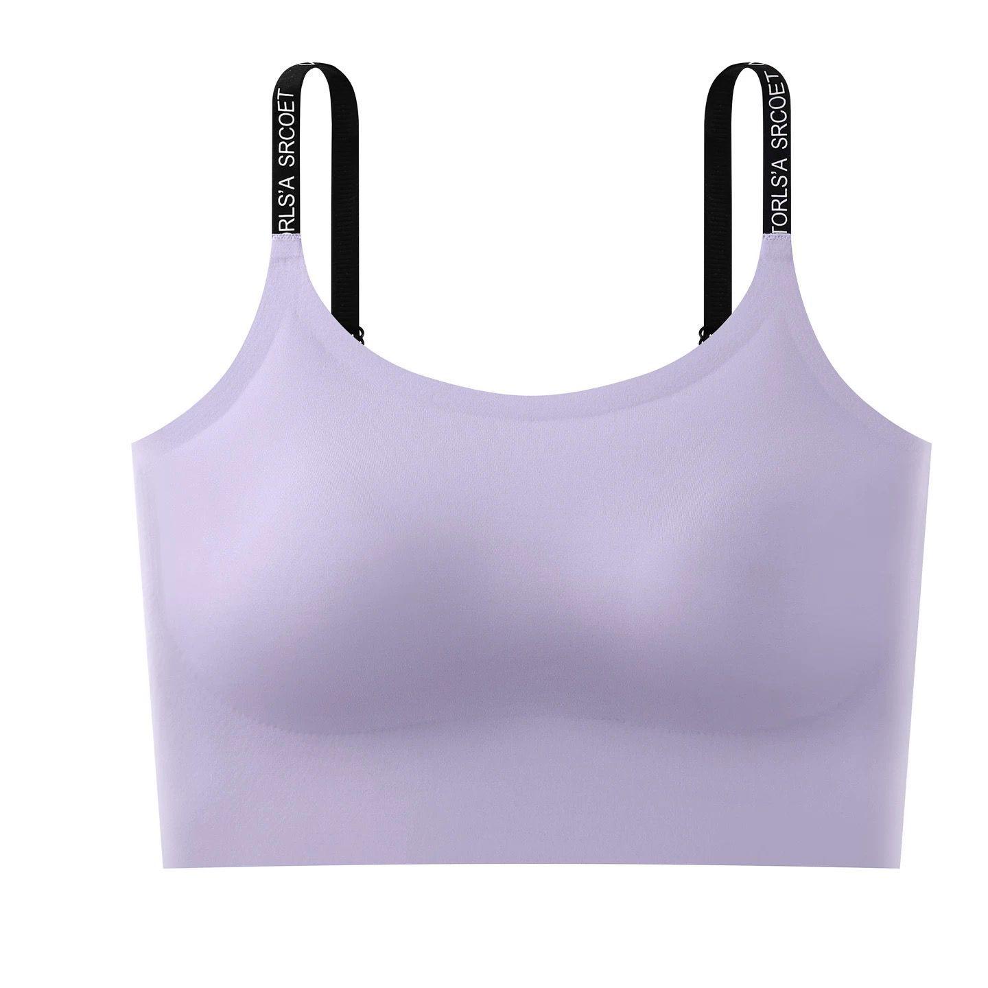 

Seamless Wire-Free Sports Bra with Cross-Back Straps – Women’s Comfortable Vest-Style S 32/70ABC світло-фіолетового кольору
