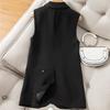 Spring Fashion New Korean Sleeveless Suit Vest for Women Back Split Clothes