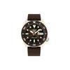 Nuevo Reloj Mecánico Simple Serie 5 Reloj Mecánico Deportivo Casual Correa de Silicona Relojes Unisex Marrón SRPG77K1