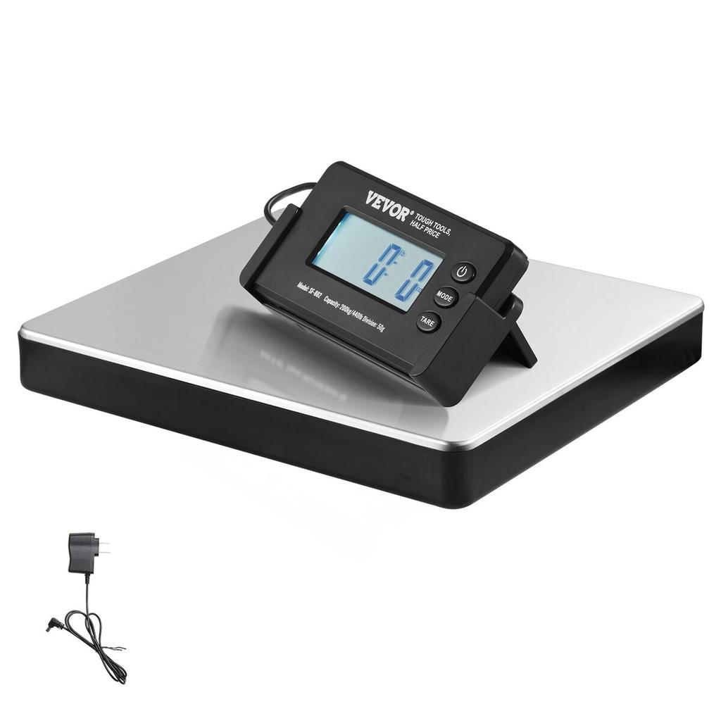 Versandwaage Digitale Postwaage 200 kg x 50 g. AC/DC Paket LCD