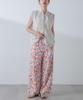 Nano Universe Shoulder Gathered Bowtie Size Blouse, S, Off-White