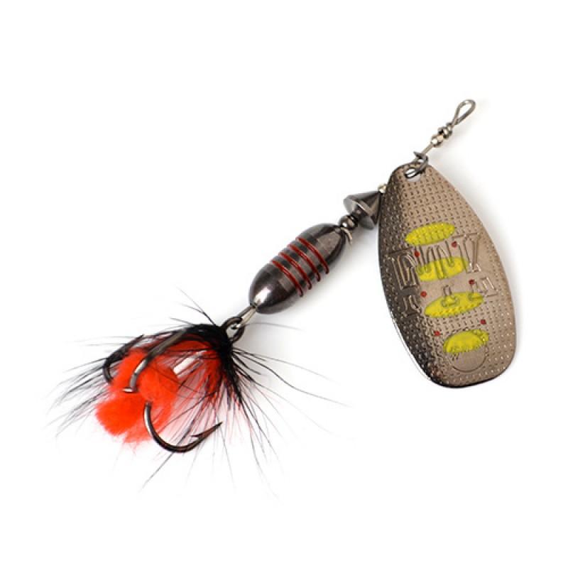 FTK Spinnerbait Fishing Lure With Flashing Blade Soft Hair Trail 3-Hook Treble Hook Bass Pike Perch