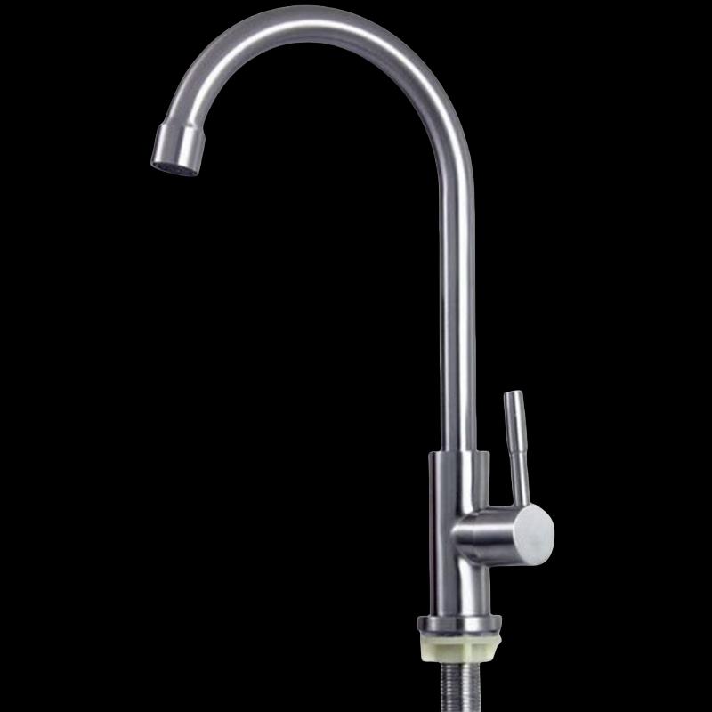 Jingmian 304 Brushed Single Cold Gooseneck Faucet