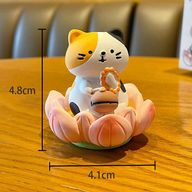 

Оригинальная буддийская удача лотос деревянная рыба трехцветковая кошка свинья автомобиль украшение для дома маленькие украшения кукла из смолы игрушка