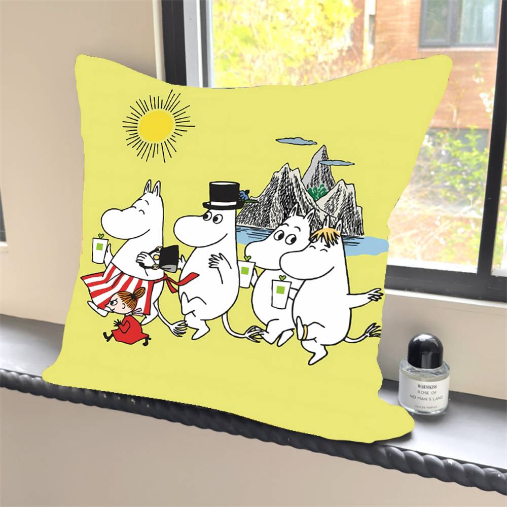 1PC Funda de Almohada Cuadrada de Dibujos Animados Linda N-MoominS Dormitorio Sofá Ocio Cojín de Confort Coche Decoración del Hogar