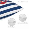 Red Anchor Navy Blue Stripes Square Pillowcase Polyester Linen Velvet Creative Zip Decor Pillow Case Room Cushion Cover 18"