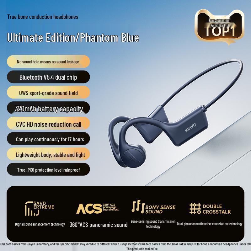 X7 Bone Conduction Headphones for Running & Swimming: No Ear Hooks, Long Battery Life, No Sound Leakage, Bluetooth Connectivity.