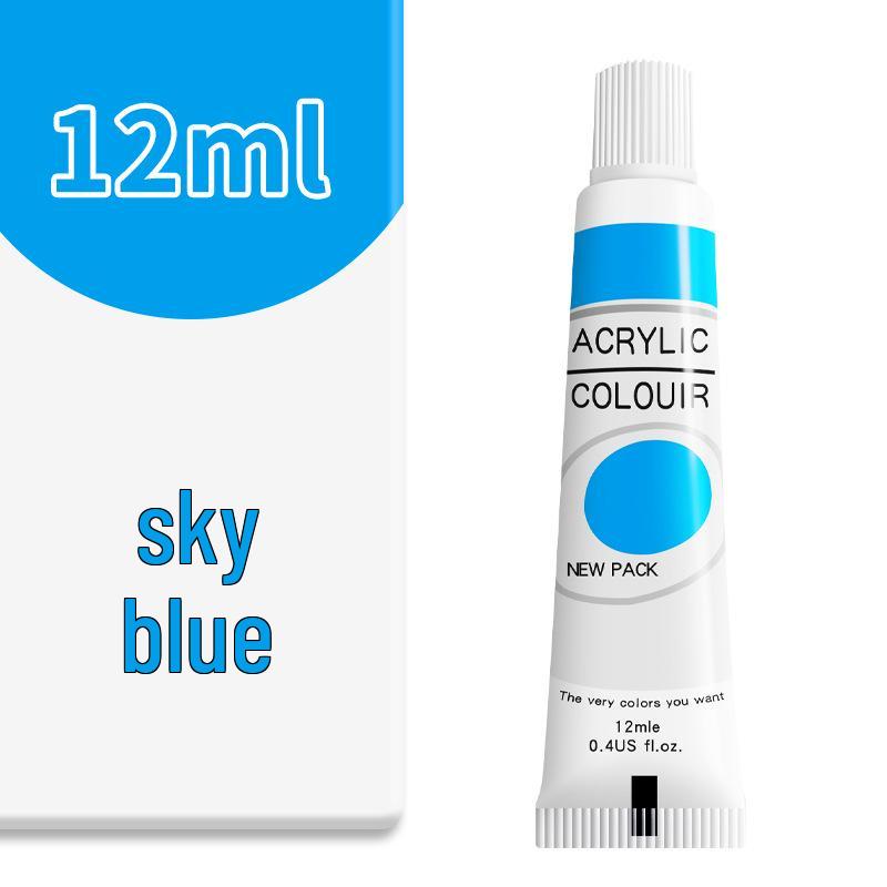 Tubes de peinture acrylique 12 couleurs: 12 ml pour le bricolage des enfants et la peinture murale à la main
