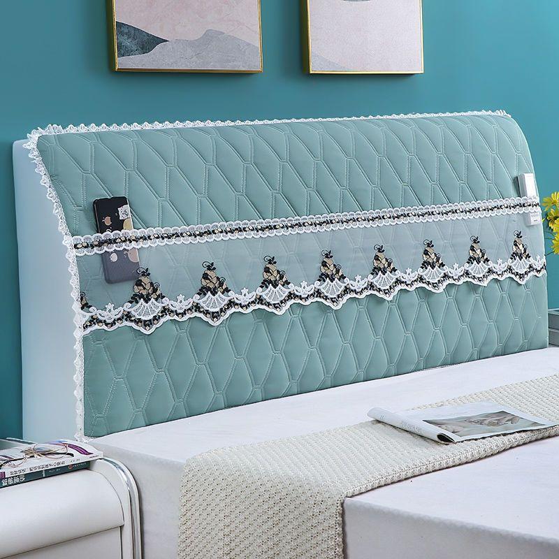 Four Season Universal Thickened Padded Headboard Cover Bedhead Fabric Full Protective Cover Solid Wood Soft Pack Bed Dust Cover