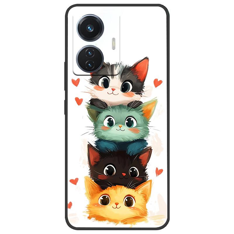For Vivo T1 4G Y55 4G iQOO Z6 44 W V2153 Case Marble Soft Matte Silicone Back Cover For Vivo T1 44W Full Coverage Phone Shell