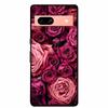 Per Google Pixel 7a 5G Custodia 6.1" Cover Fiori Bordo Nero Silicone TPU Morbida Cover Posteriore Per Google Pixel7a 2023 Custodia Telefono Fundas