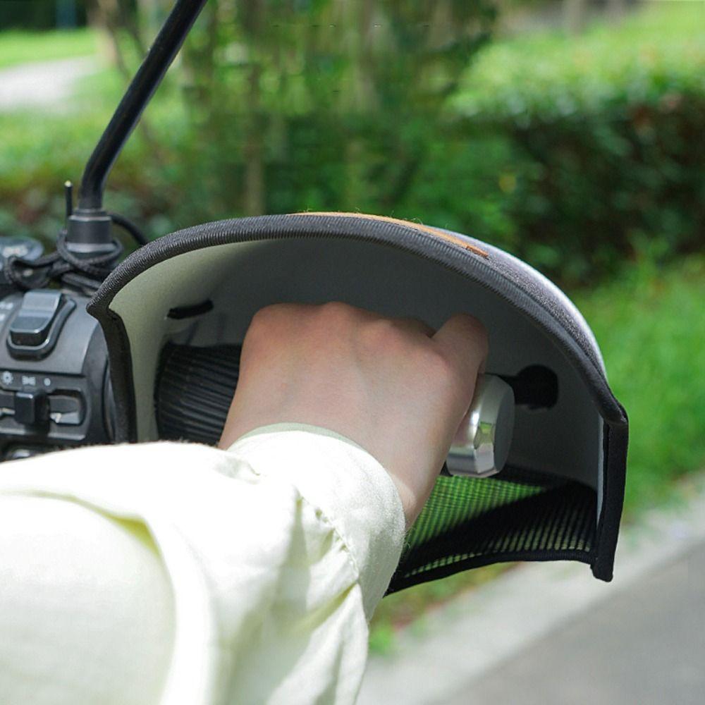 Gradient Color Summer Handlebar Muffs Breathable Hard Shell Sunshade Cover  Motorcycle