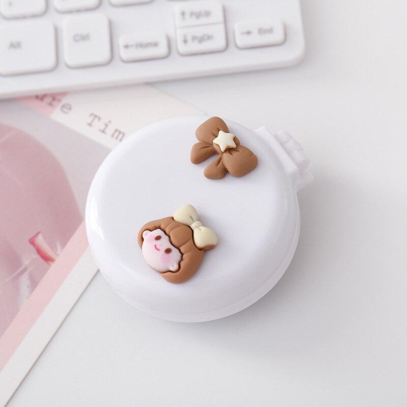 Cute Cartoon Folding Comb with Cosmetic Mirror for Girls Air Cushion Massage Portable Comb  Kids Dress Up Makeups Toy Gifts