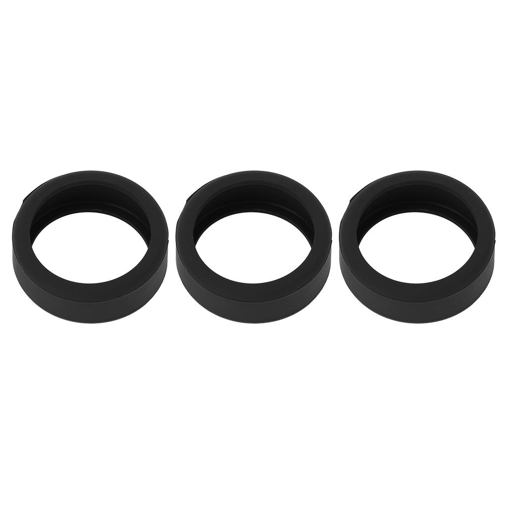 3PCS Silicone Ring Covers for Smart Ring Scratch Resistant Skin Friendly Elastic Ring Protector Protective Sleeve Black M for Size 11 12 13
