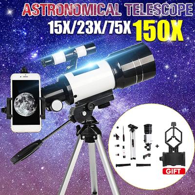 F30070M 150X 70mm Aperture 300mm Astronomical Refractor Astronomical Telescope Tripod Finder Scope- Portable Travel Telescopec