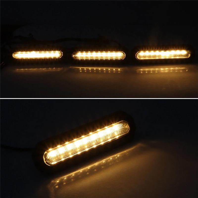 For Ford Bronco Raptor 2021-2023 Smoked Amber LED Front Grille Running Light Accessories Style Smoky Color