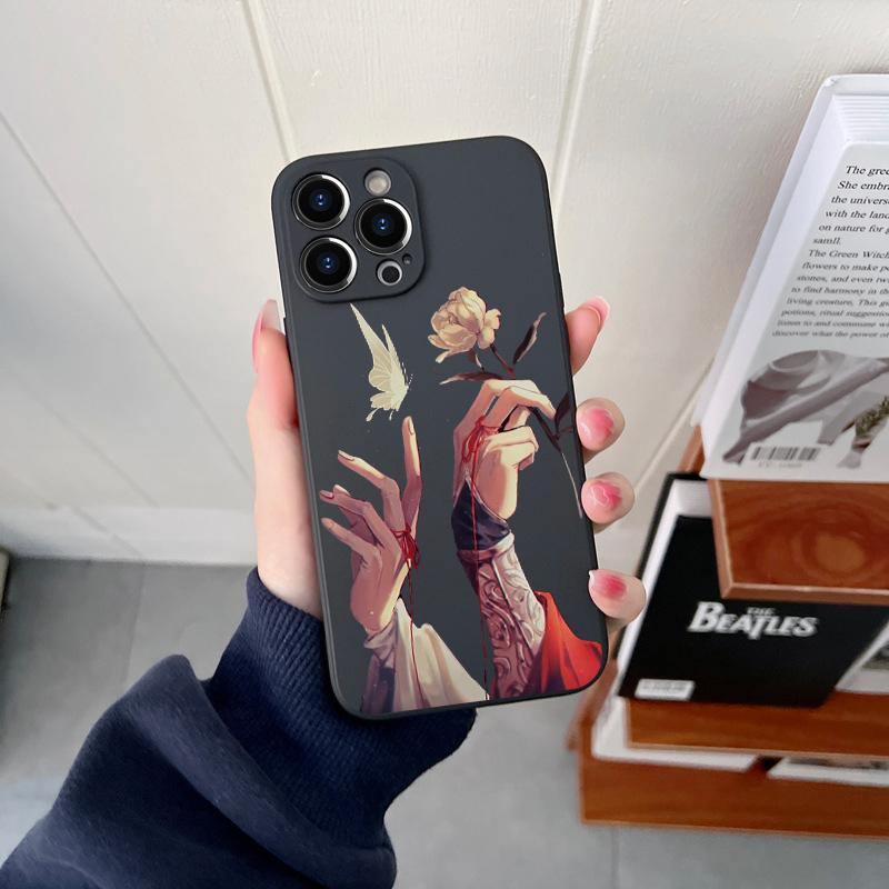 Heaven Official's Blessing Original Square Liquid Silicone Phone Case For iPhone 14 11 12 13 Pro Max X XS XR 7 8 Plus DIY Cover