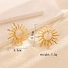 Vintage Kolczyki Sztyfty Słoneczniki dla Kobiet Temperament Geometryczne Kolczyki Wiszące Biżuteria Imprezowa Prezent Złoty Srebrny Kolor Akcesoria