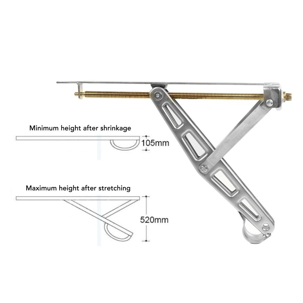 Anhängerparkhilfe 2200 lbs Tragfähigkeit Anhängerstabilisator Heber 520 mm Maximale Höhe 105 mm Minimale Höhe für Anhänger