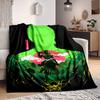 1pc One Piece Roronoa Zoro Cozy Print Blanket Lightweight Warm Flannel Throw Blanket For Sofa, Bed, Living Room