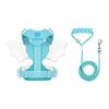 Luxurious Angel Wings Puppy Harness Set Lightweight Adjustable POM Buckle Pet Vest Chest Strap for Small Dog Cat Daily Walking