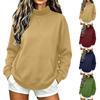 Women's Loose Fit Long Sleeve Pullover Sweatshirt with Pockets for Everyday Casual Wear