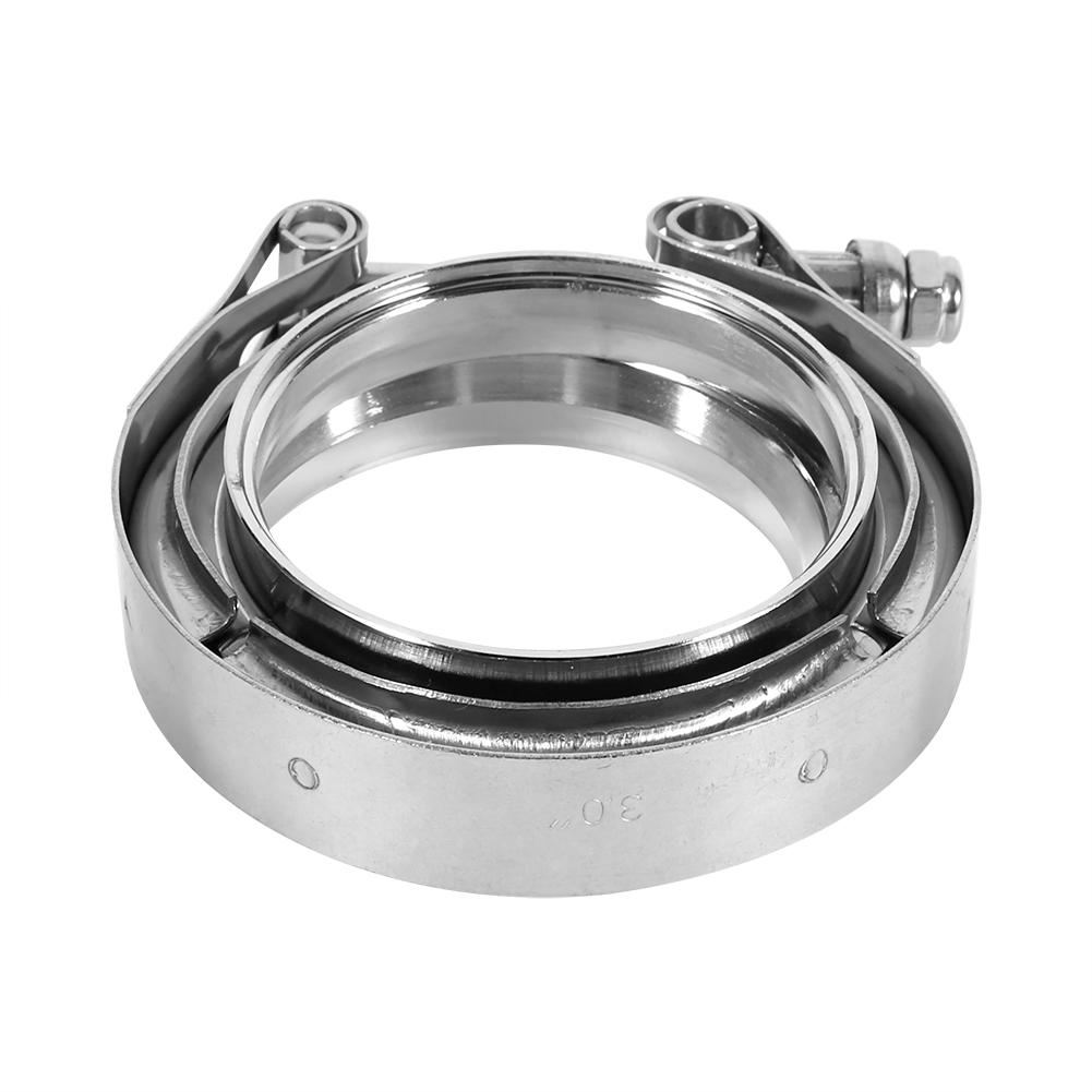 3  Inch Stainless Steel V Band Clamp with 2 Flange Kit Turbo Exhaust Down Pipe