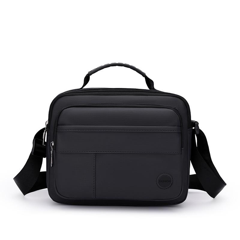 Men's Business Document Bag Lightweight Large Capacity Multi-Compartment Crossbody Bag Commuter Shoulder Bag