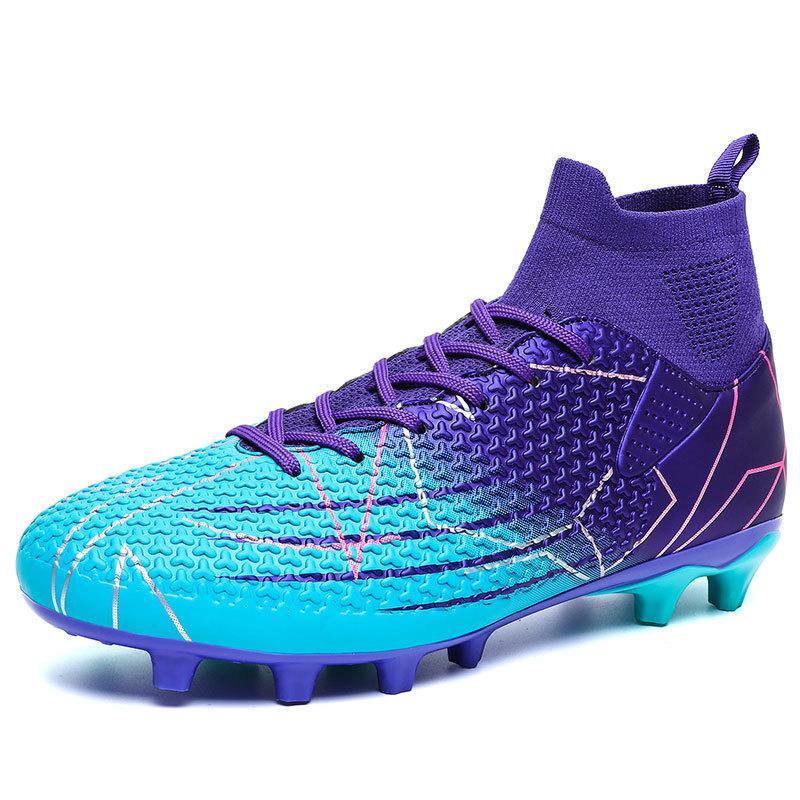 New High-top Football Shoes Spike Broken Nails Competition Training Shoes Boys and Girls Football Shoes