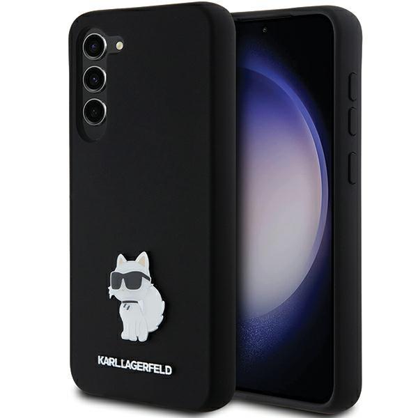 Karl Lagerfeld KLHCS24MSMHCNPK S24+ S926 black/black hardcase Silicone Choupette Metal Pin