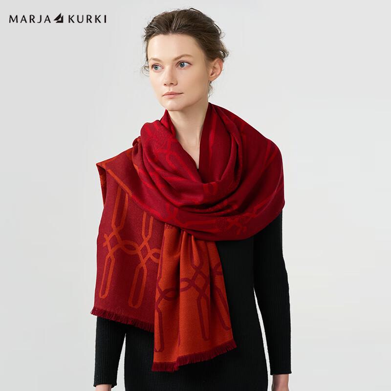 MARJA KURKI Women's Jacquard Wool Shawl