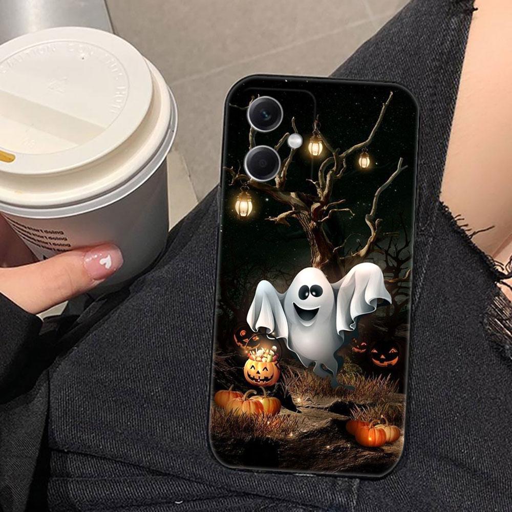 Halloween Pumpkin Bat Phone Case For Redmi Note 15 14 13 12 12S 11 11T 11S 10 9T 9 Pro Silicone Case Funda DIY Shell Capa Cover