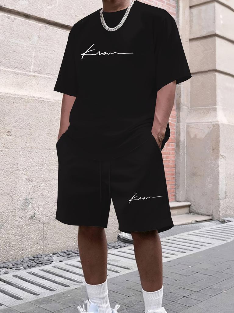 Herrenanzug Kurzarm-T-Shirt und Shorts