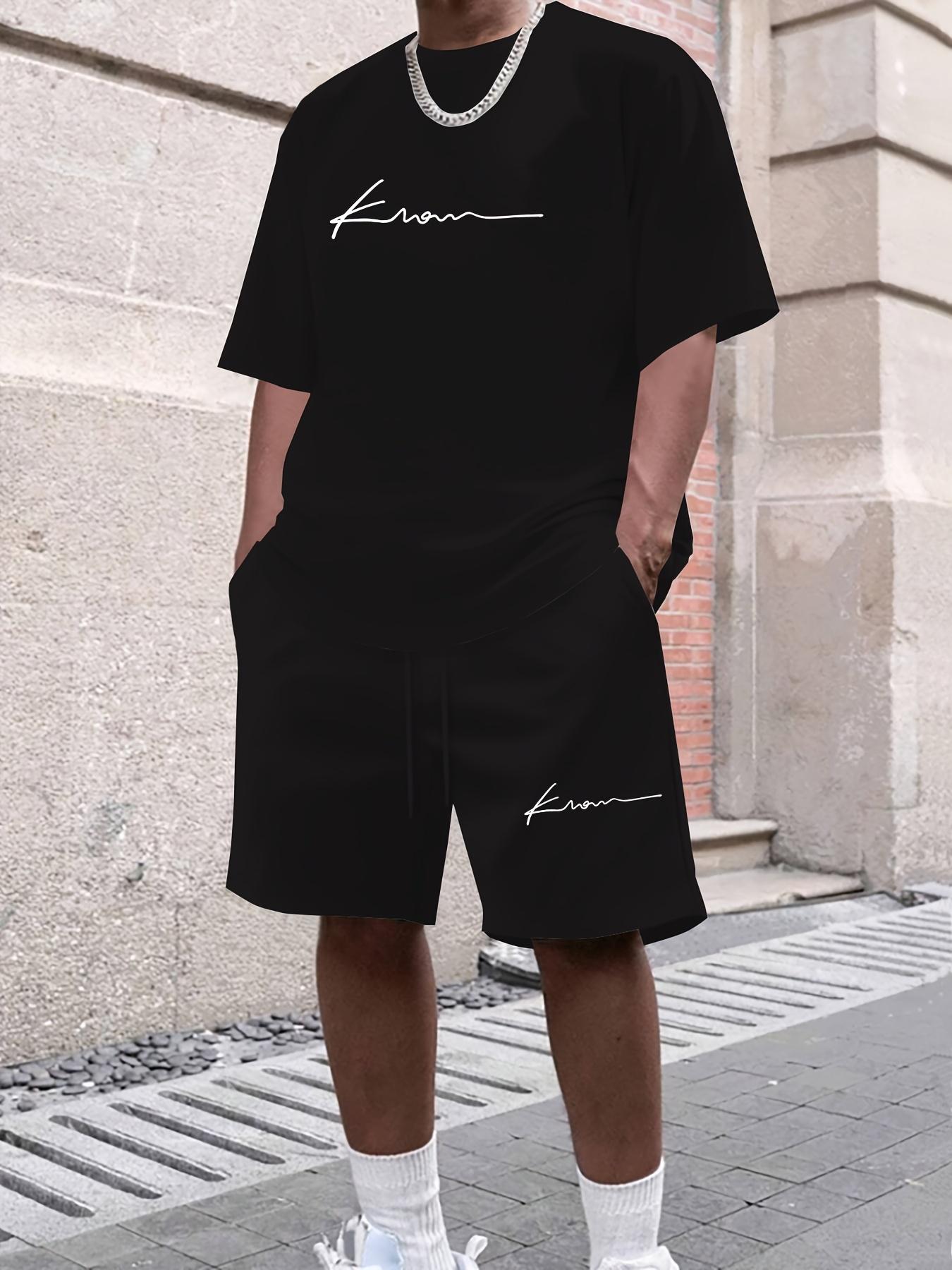 Herrenanzug Kurzarm-T-Shirt und Shorts M