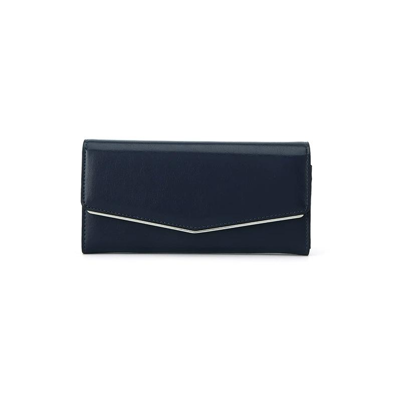 

Роскошные женские кошельки Модный клатч-конверт Длинный стиль Многофункциональный кошелек Кошелек Свежая ПУ кожа Женский держатель для карт Женский ремешок Сумка для денег синий