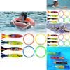 Anéis Flutuantes Torpedos Kit de Brinquedos para Brincadeiras Aquáticas para Atividades de Piscina Infantil