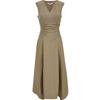 Women's Retro V-Neck A-Line Long Dress