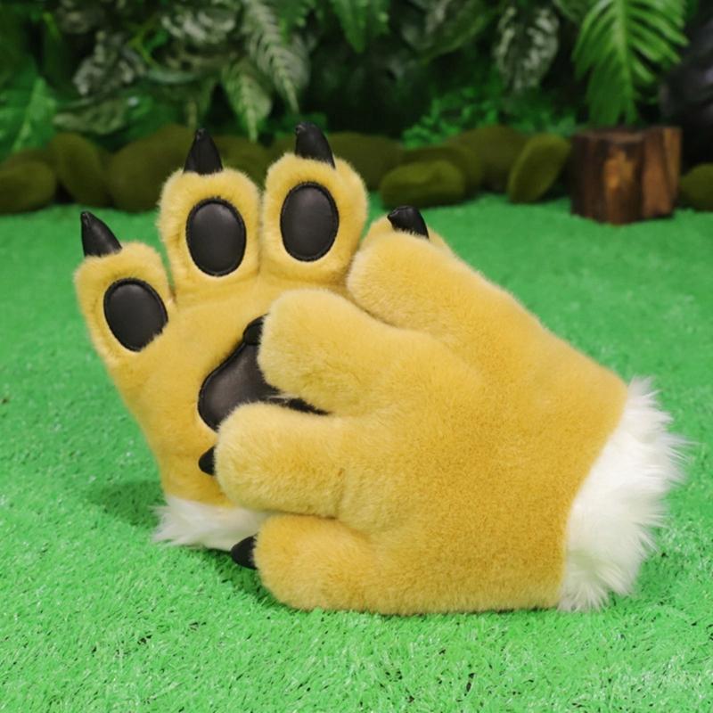 Lion Costume Accessories Lion Ears Headband with Tail Paw Lion Fancy Dress Prop