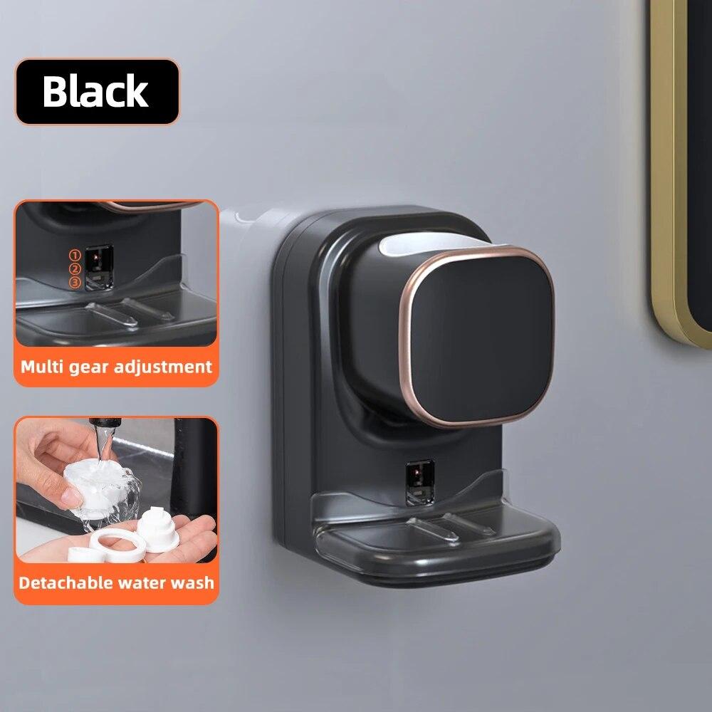 WIKHOSTAR Inteligentní dávkovač zubní pasty se 3 režimy Automatický senzor Elektrický nástěnný ždímač zubní pasty USB Odnímatelné příslušenství do koupelny