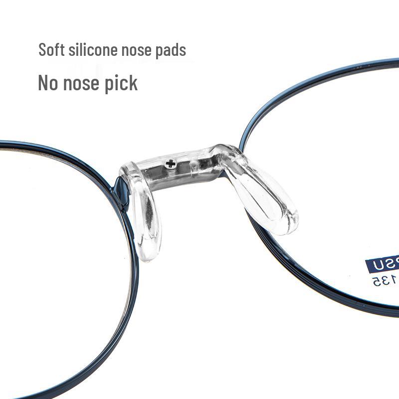 Ultralight Round Myopia Glasses 7510S for Kids & Women - Small Face Frame with Plastic & Steel Temples