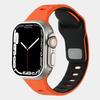 Silicone Strap for Apple Watch Band Ultra 2 49mm 46mm 44mm 45mm 41mm 40mm 42mm Two-tone Bracelet Iwatch Serise 10 9 8 7 6 SE 5 4