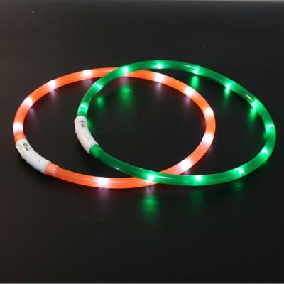 LED Svítící Obojek pro Psa - USB Dobíjecí, Proti Ztrátě, Blikající Světlo pro Noční Procházky