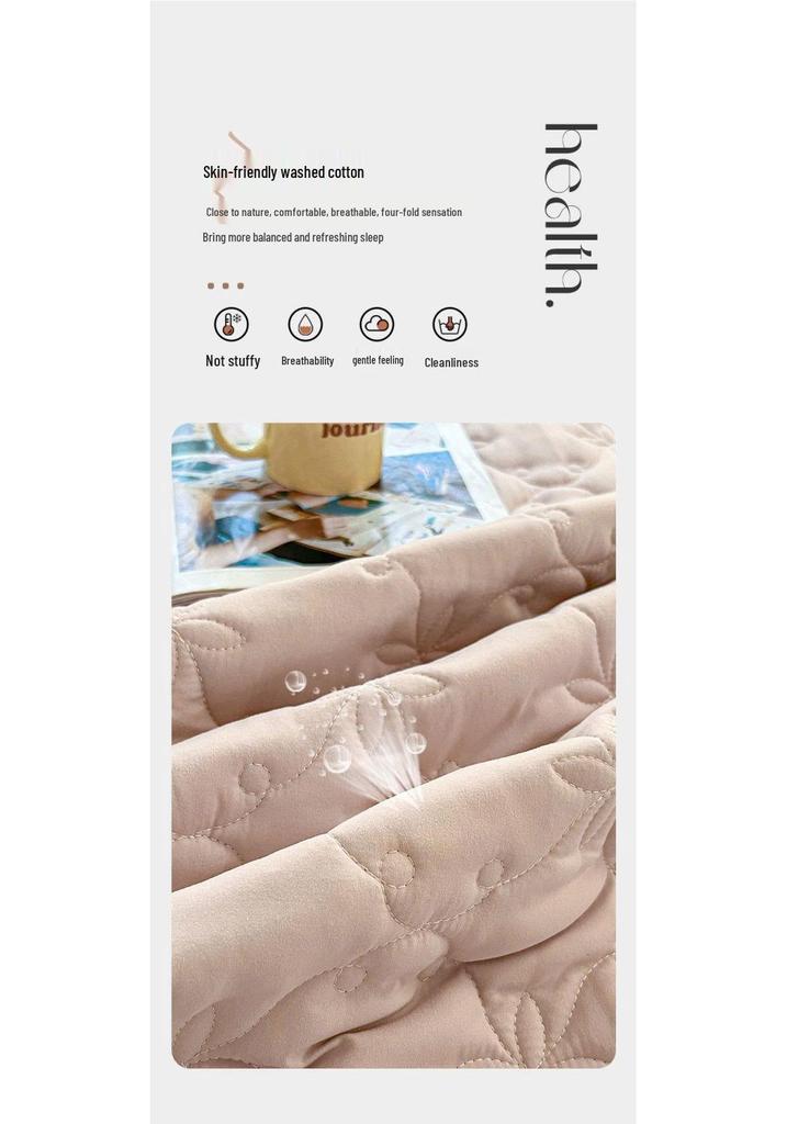 A-class Thick Quilted Bed Skirt - Winter Dustproof Non-Slip Bed Cover with Princess-Style Skirt Edge