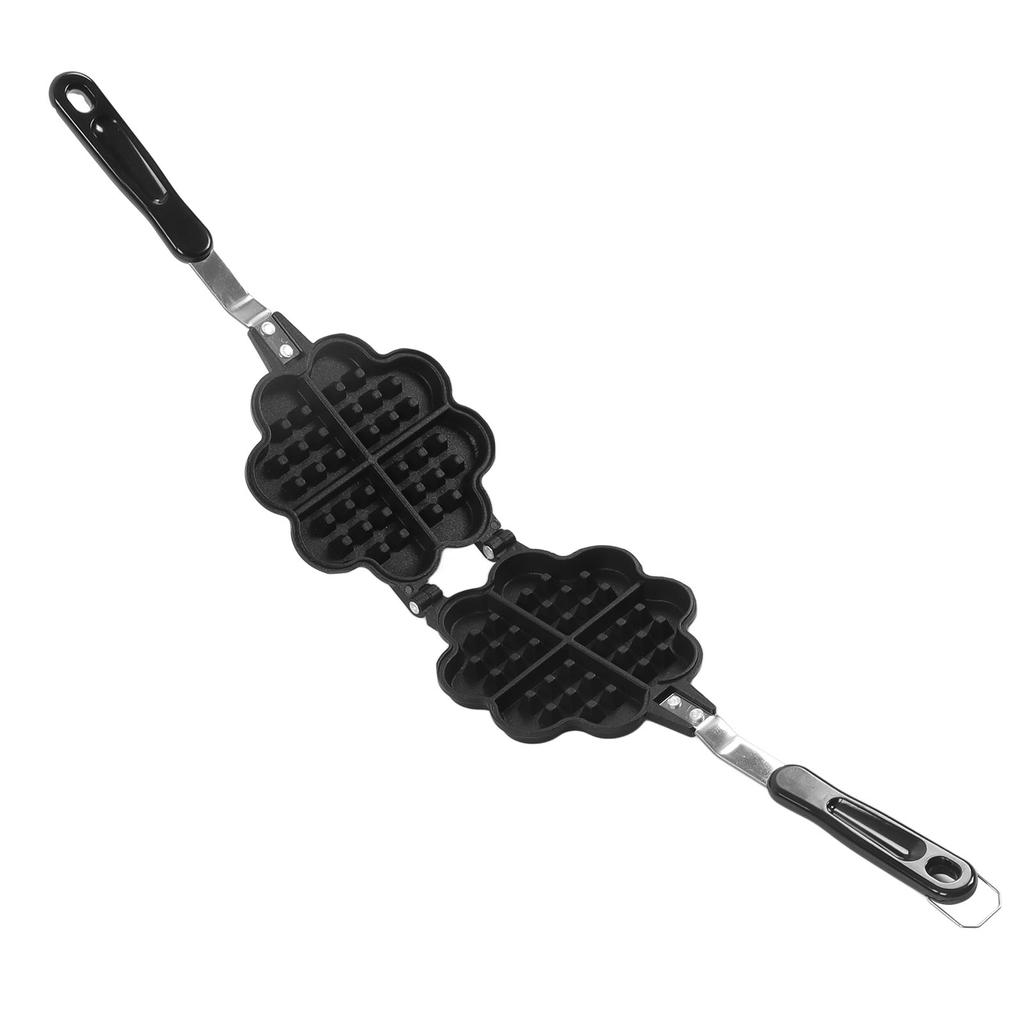 Double Sided Waffle Pan Flower Heart Shape Non Stick Waffle Making Mold Kitchen Baking Accessory