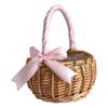 Woven Portable Flower Basket Handmade Natural Simulation Flower Basket Butterfly Festival Rattan Storage Basket